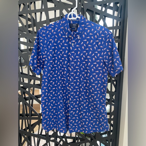 1901 Other - 1901 Size M trim fit Fairview Royal blue and pink cheetah print.